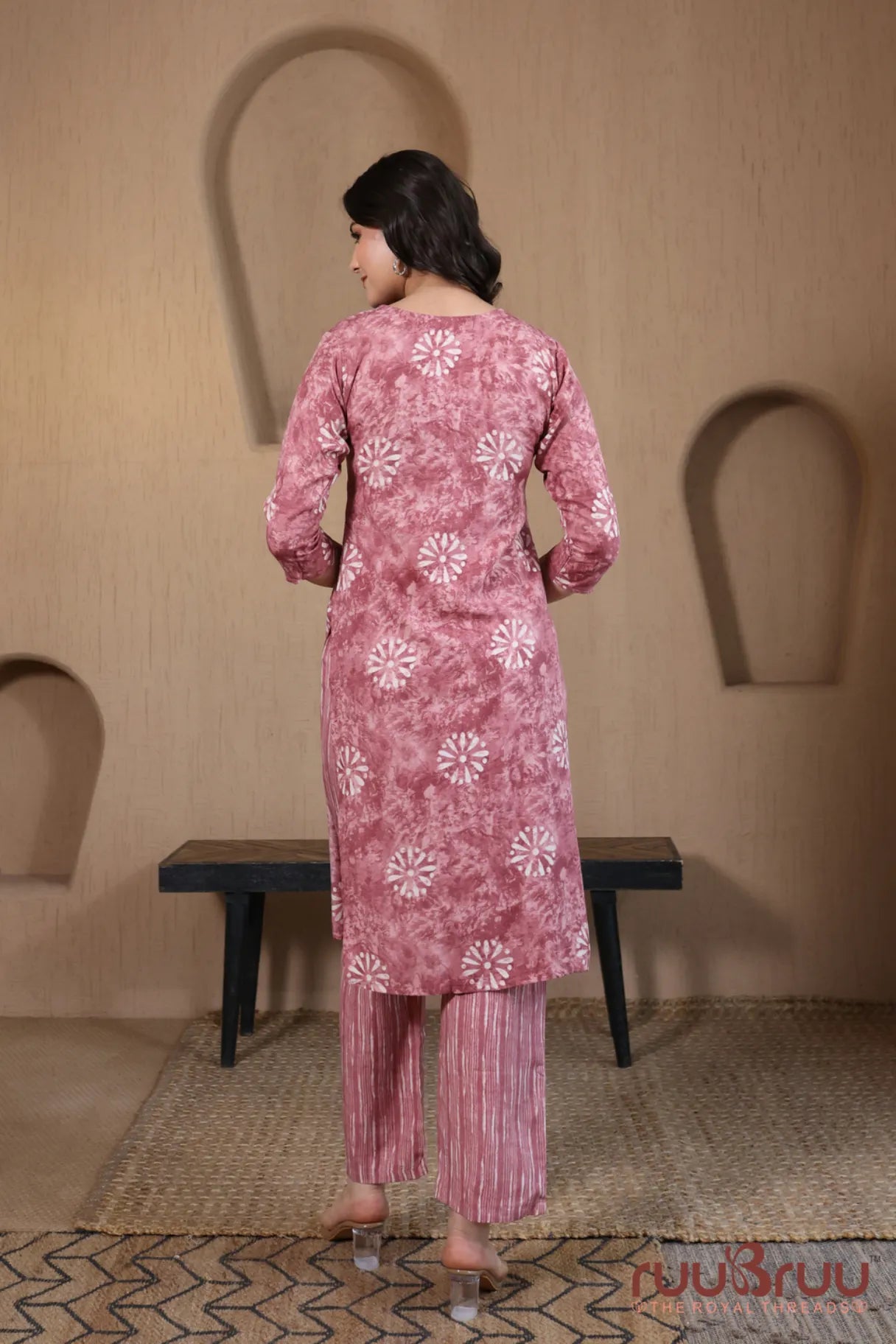 Malai Cotton 3 Pcs Suit with elegant yoke embroidery.