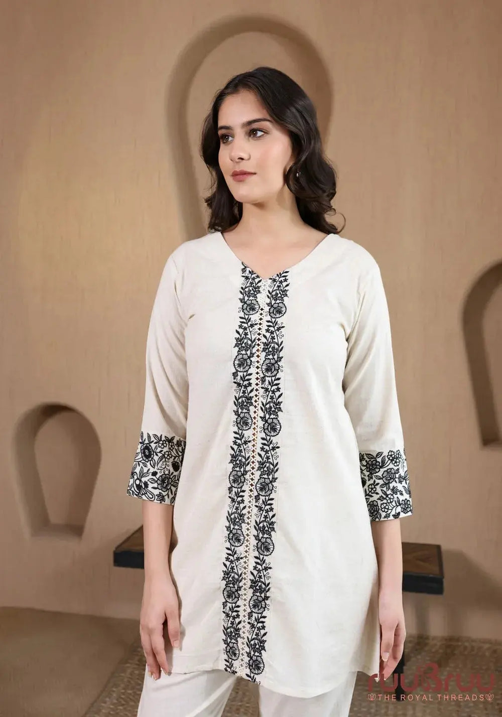 Premium Cotton Flex Cord Set with Exquisite Embroidery