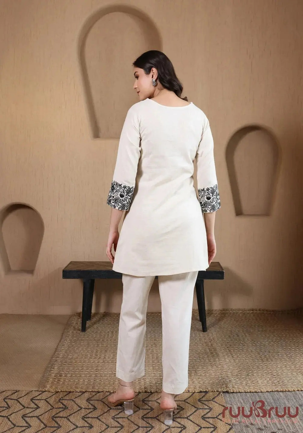 Premium Cotton Flex Cord Set with Exquisite Embroidery