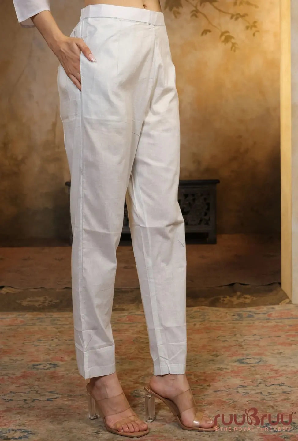 Mercerized Cotton 3-Piece Suit with Embroidery