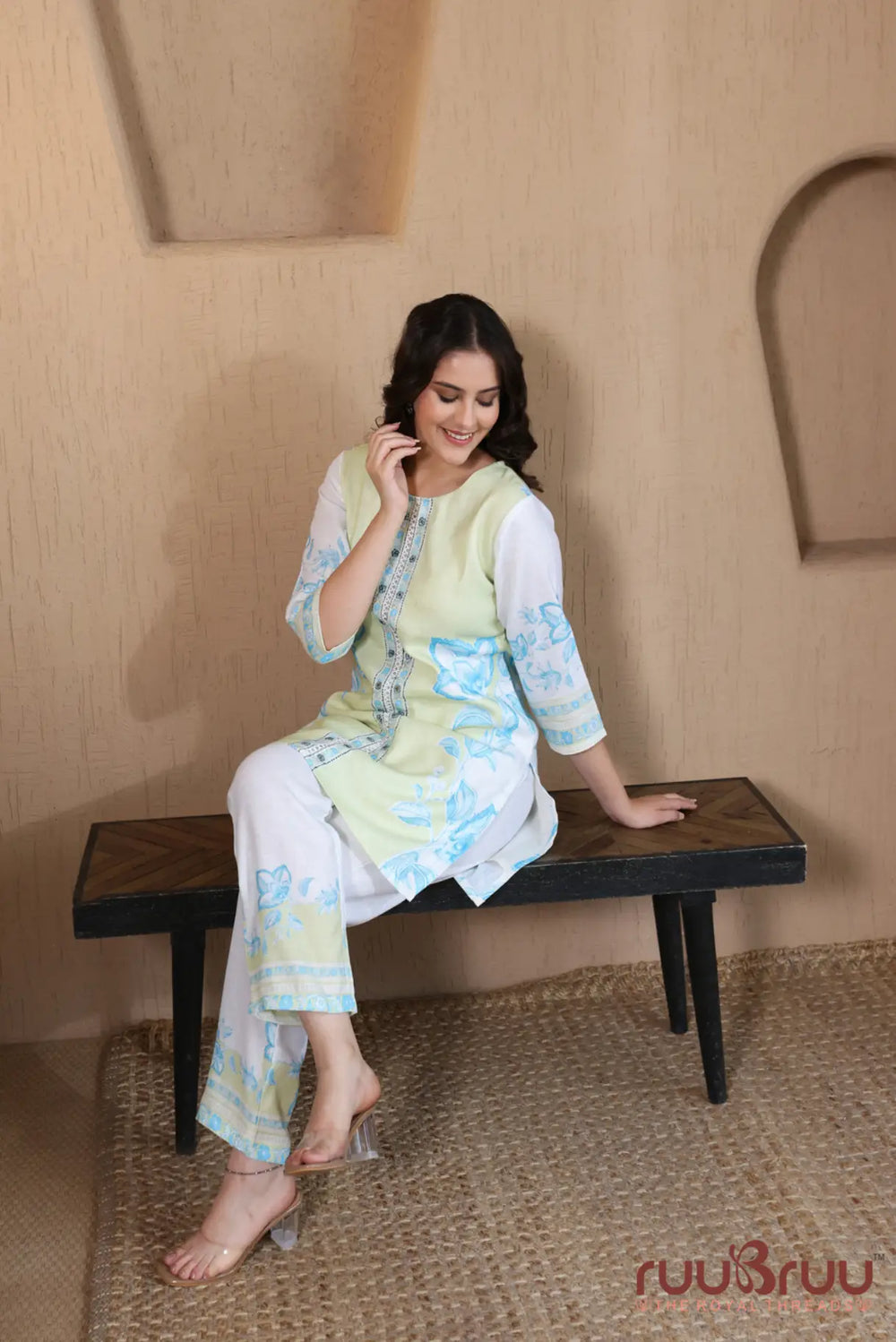 100% Cotton Linen Cord Set with Digital Print.