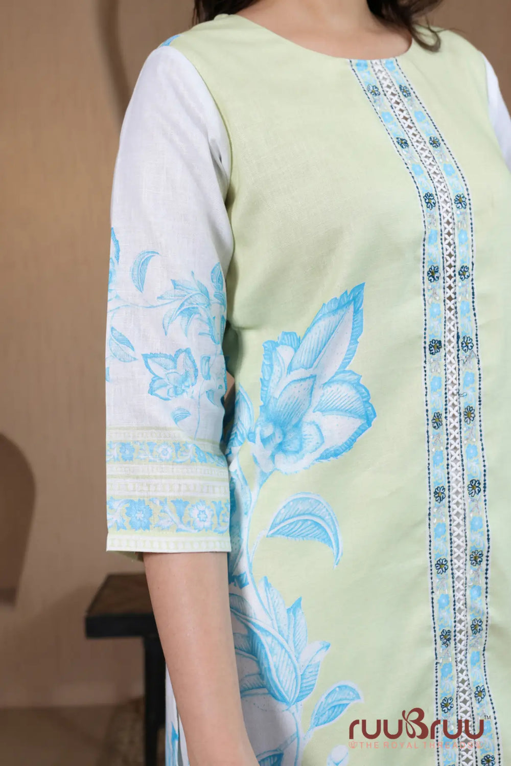 100% Cotton Linen Cord Set with Digital Print.