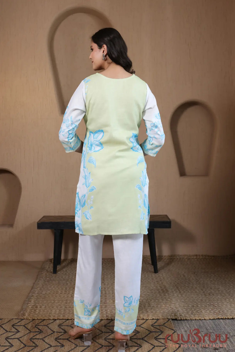 100% Cotton Linen Cord Set with Digital Print.