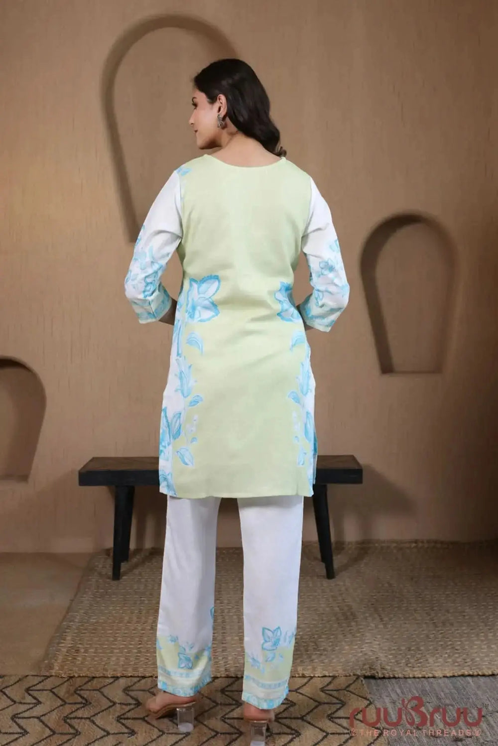 100% Cotton Linen Cord Set with Digital Print.