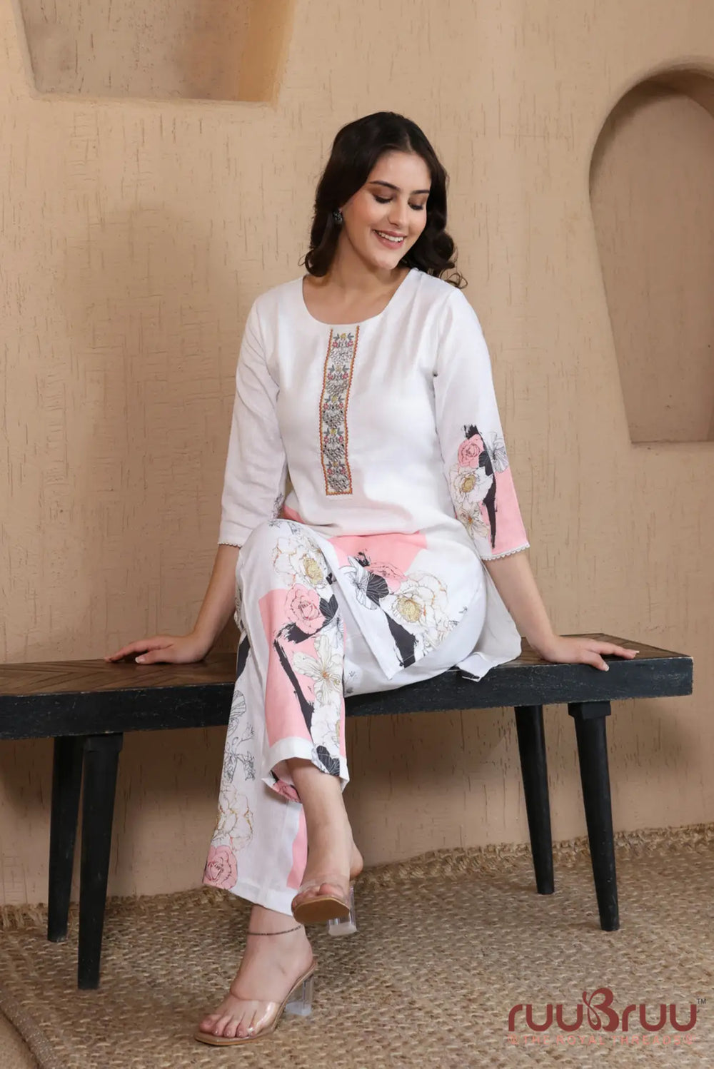 100% Cotton Linen Cord Set with Digital Print 2.