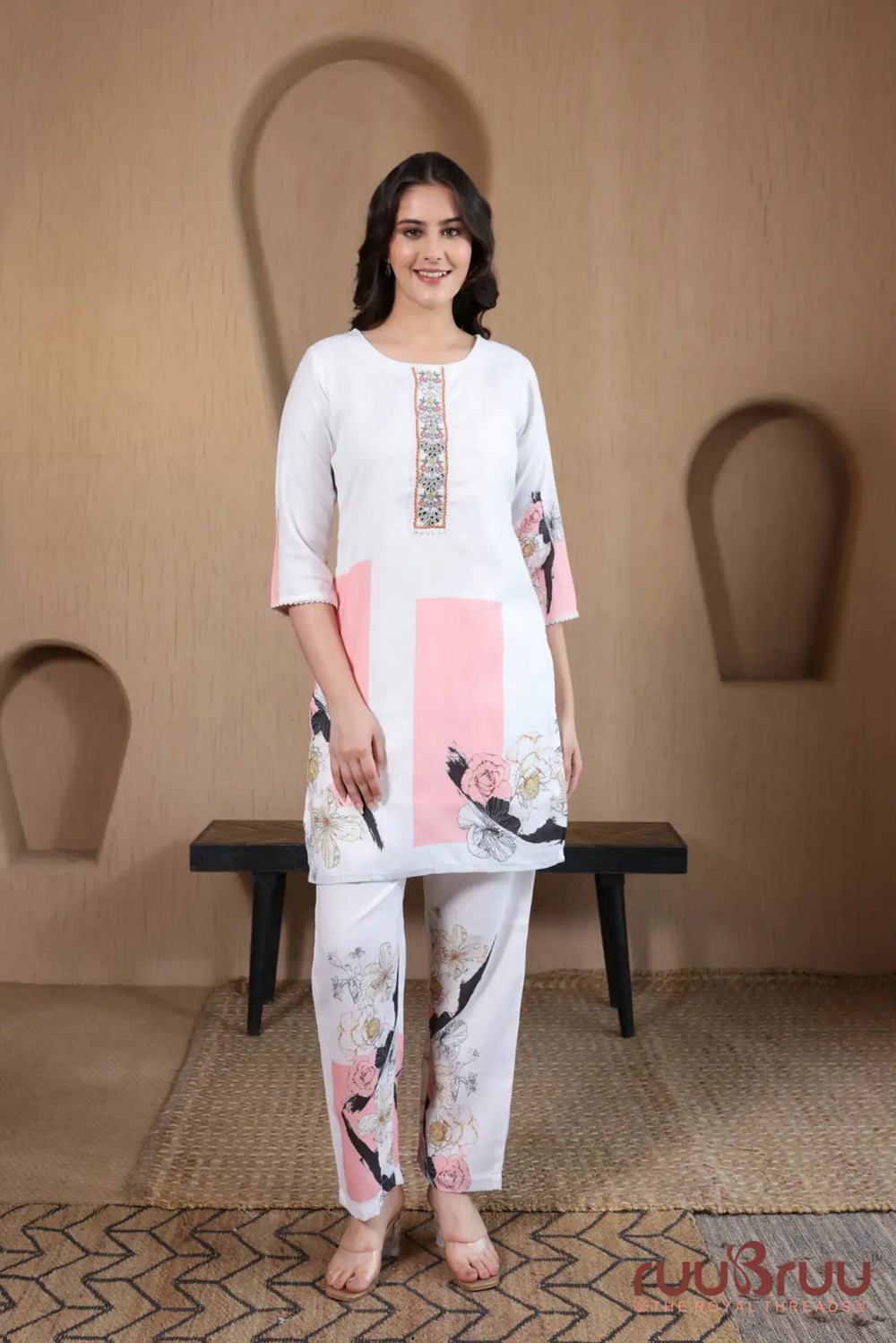 100% Cotton Linen Cord Set with Digital Print 2.