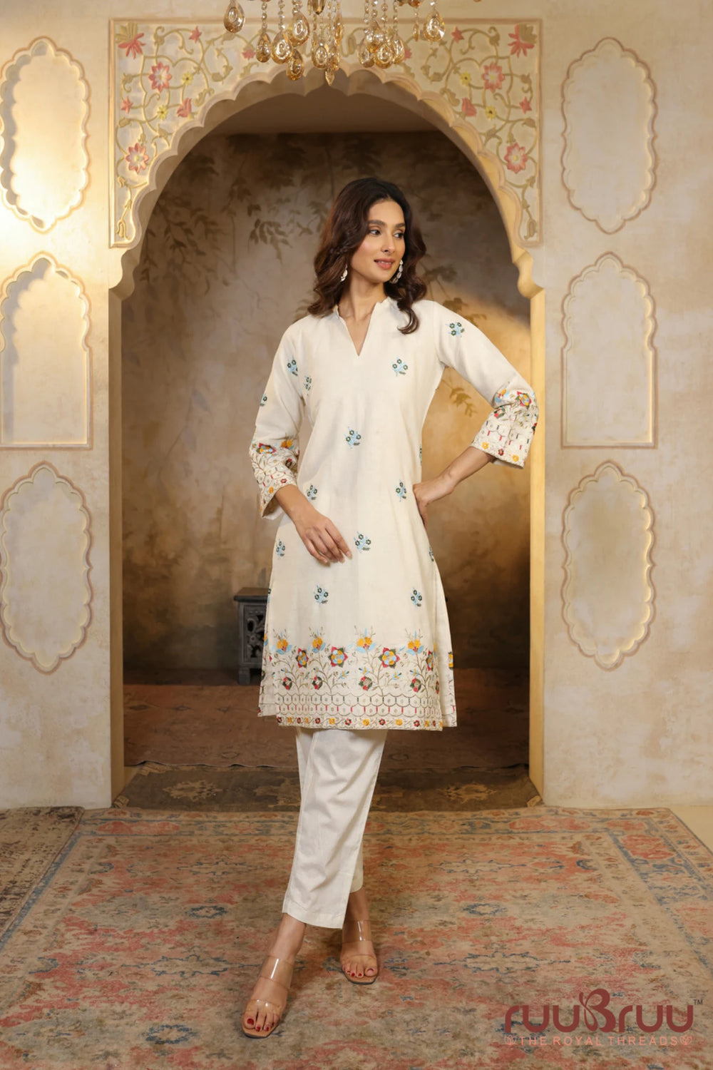 Premium Heavy Embroidered Cotton Cord Set
