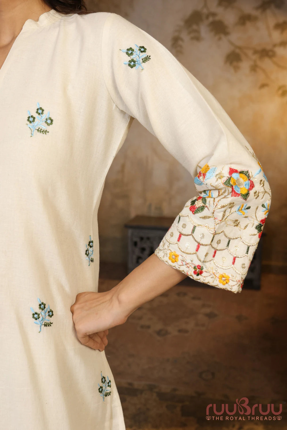 Premium Heavy Embroidered Cotton Cord Set