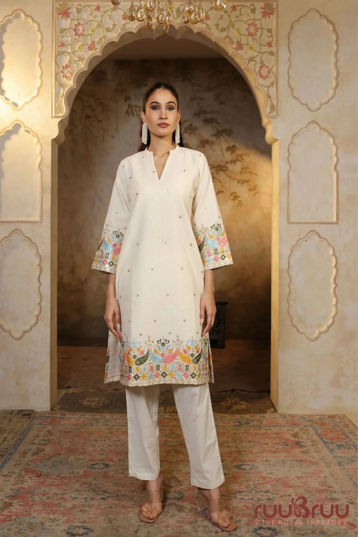 Premium Heavy Embroidered Cotton Cord Set 2.