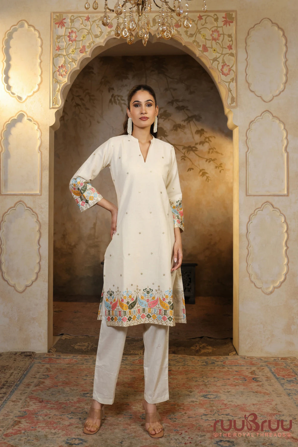 Premium Heavy Embroidered Cotton Cord Set 2.