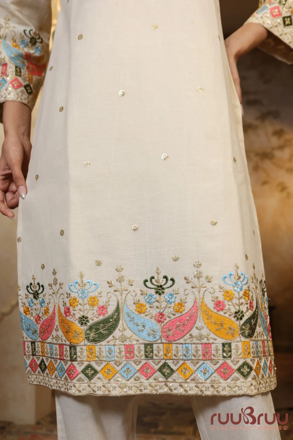 Premium Heavy Embroidered Cotton Cord Set 2.