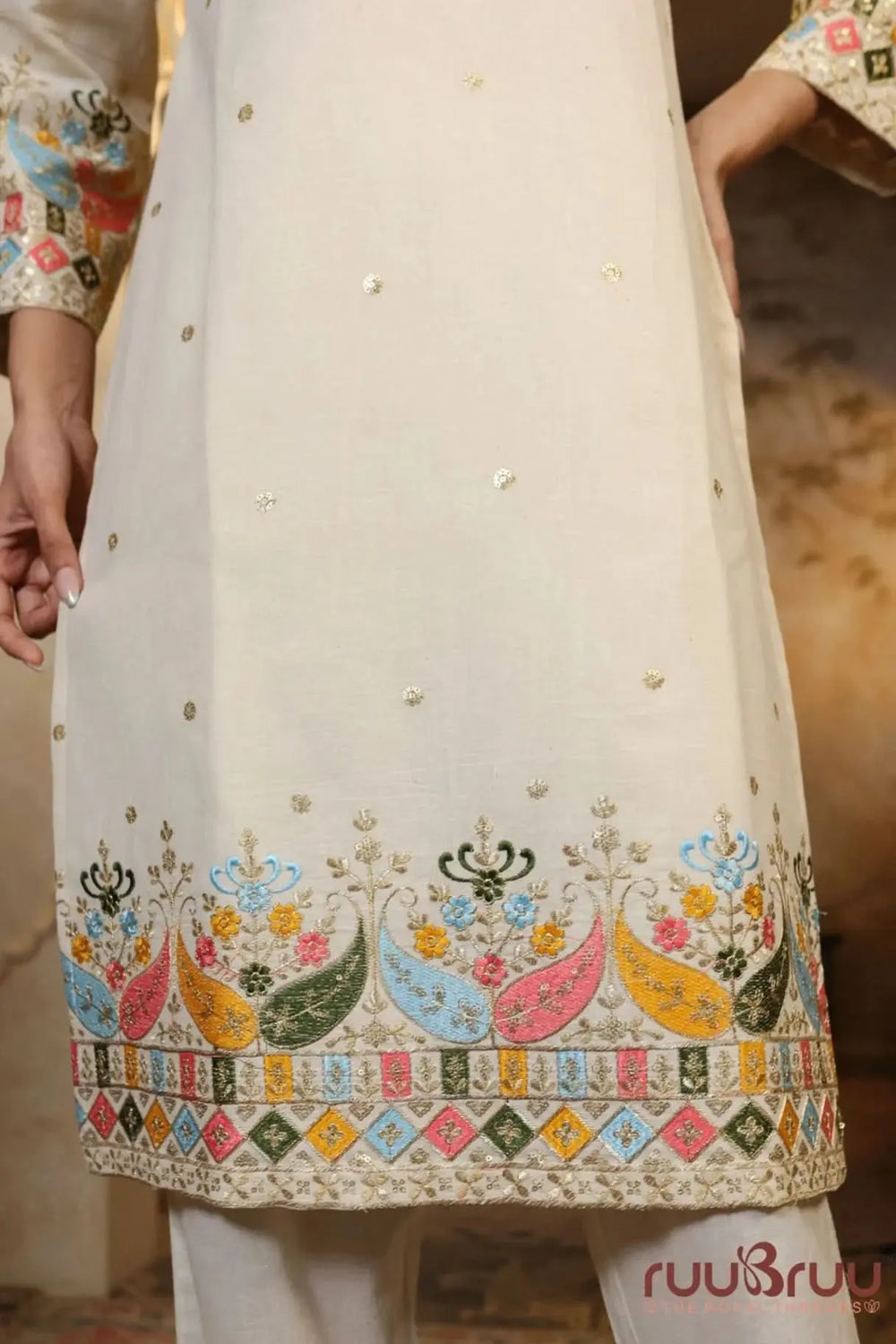 Premium Heavy Embroidered Cotton Cord Set 2.