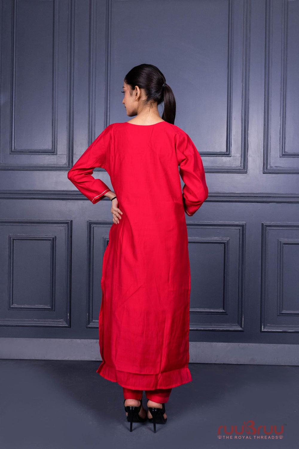 Pure Viscose Silk Ladies Suit with Banarasi Dupatta.