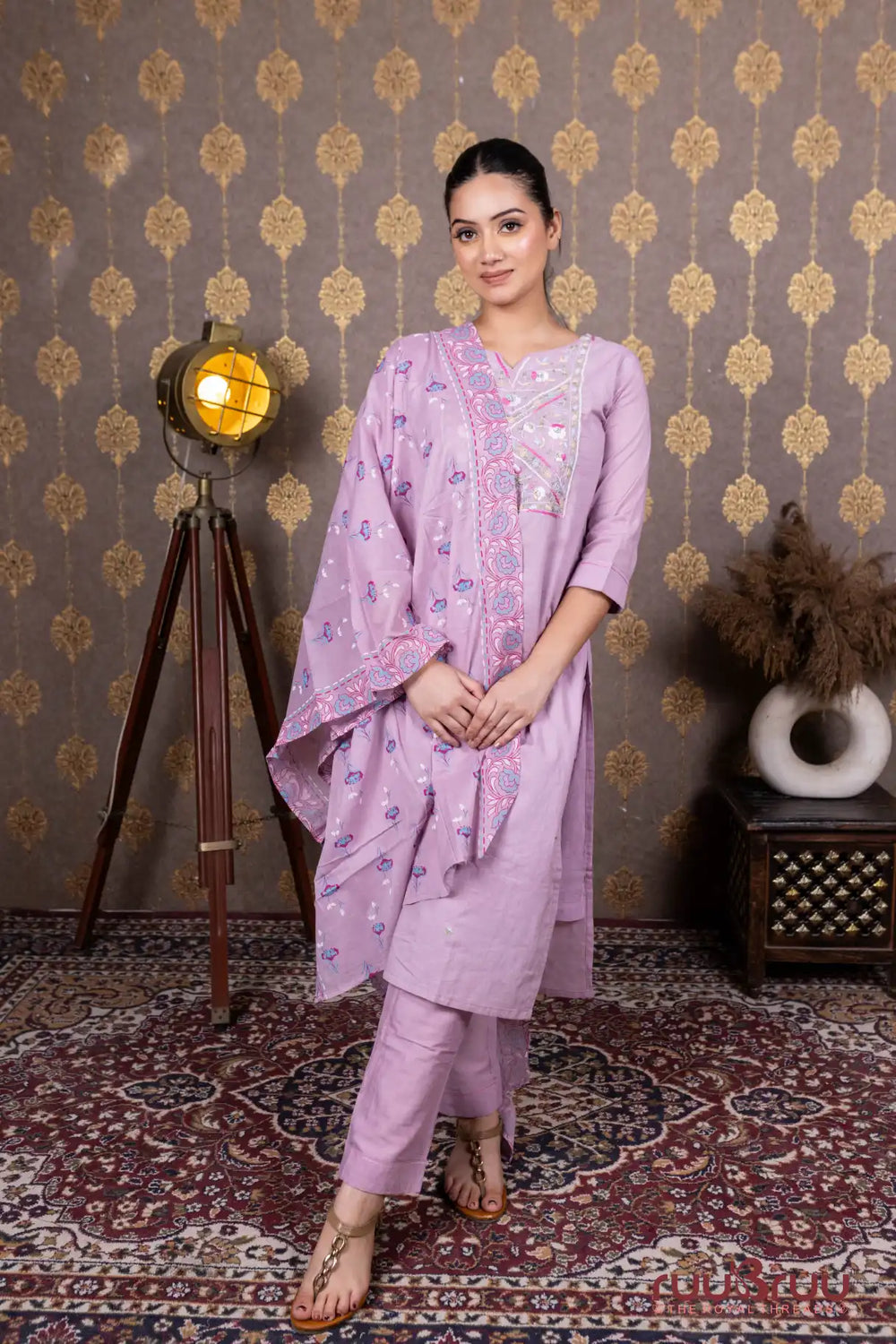 Pure Cotton Ladies Suit with Mal Cotton Dupatta.