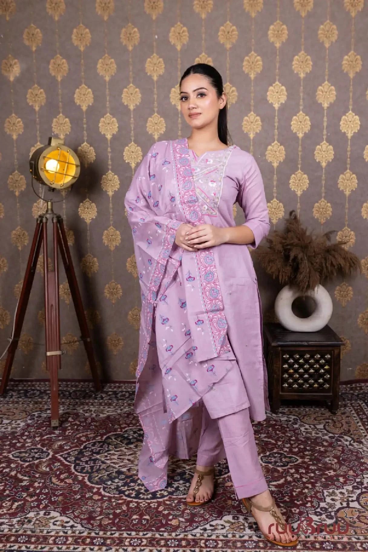 Pure Cotton Ladies Suit with Mal Cotton Dupatta.