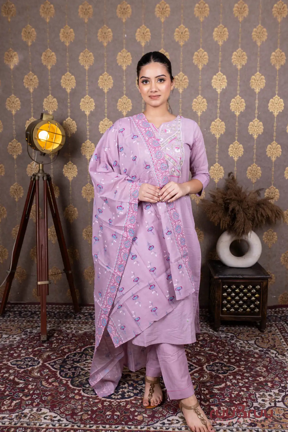 Pure Cotton Ladies Suit with Mal Cotton Dupatta.
