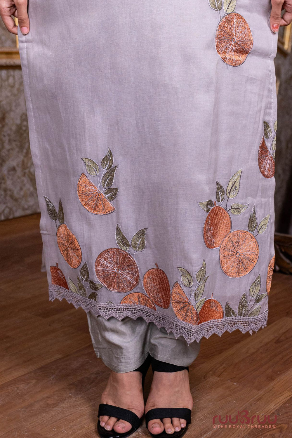 Pure Chanderi Ladies Suit with Premium Embroidery.