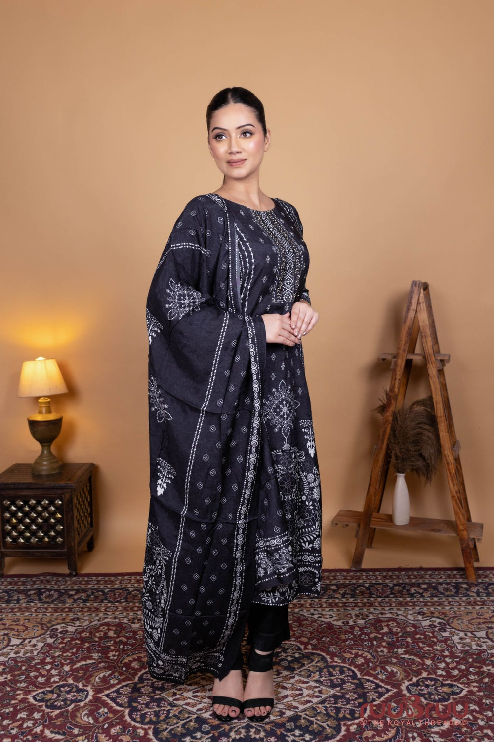 Pure Masleen Ladies Suit with Digital Print.