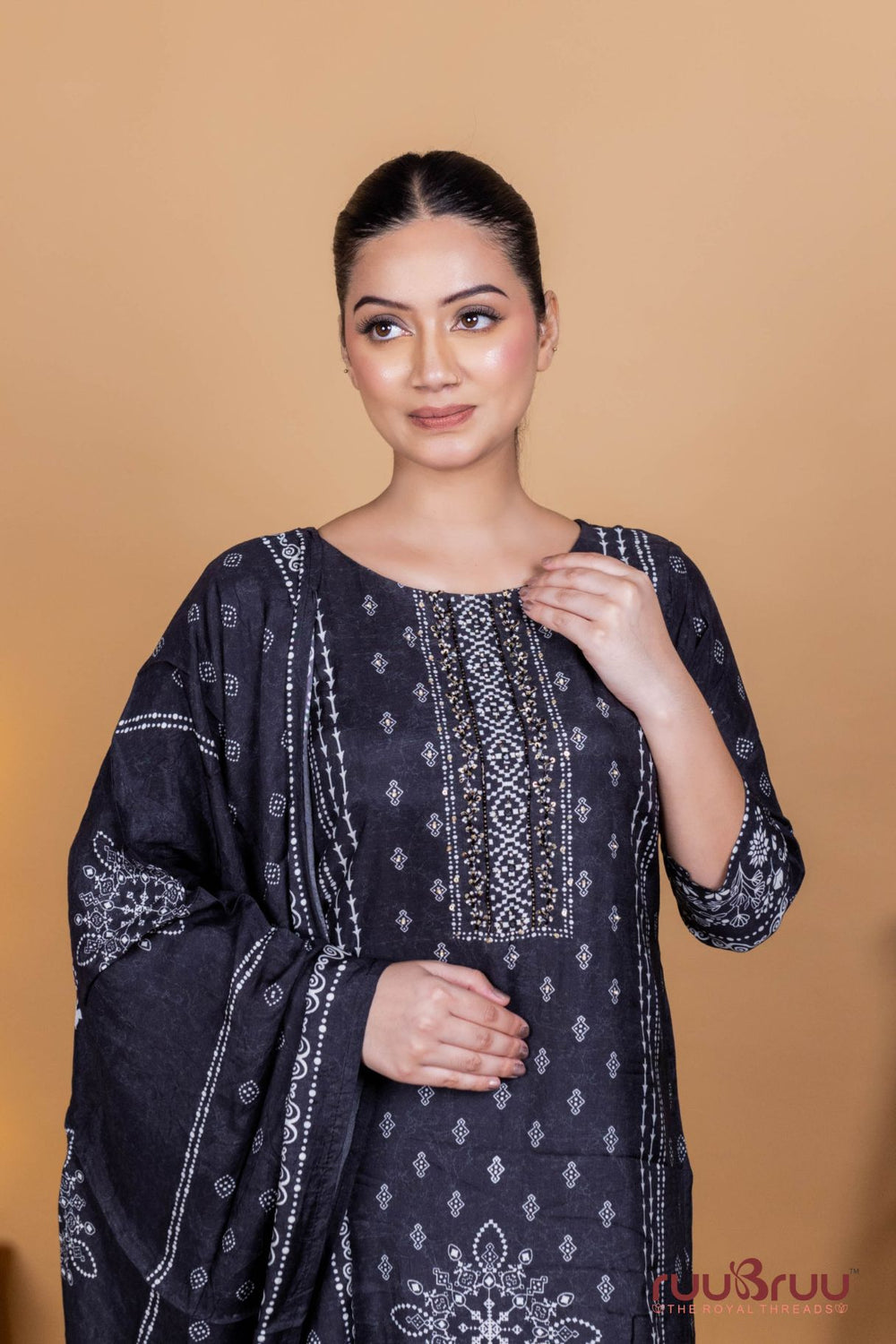 Pure Masleen Ladies Suit with Digital Print.