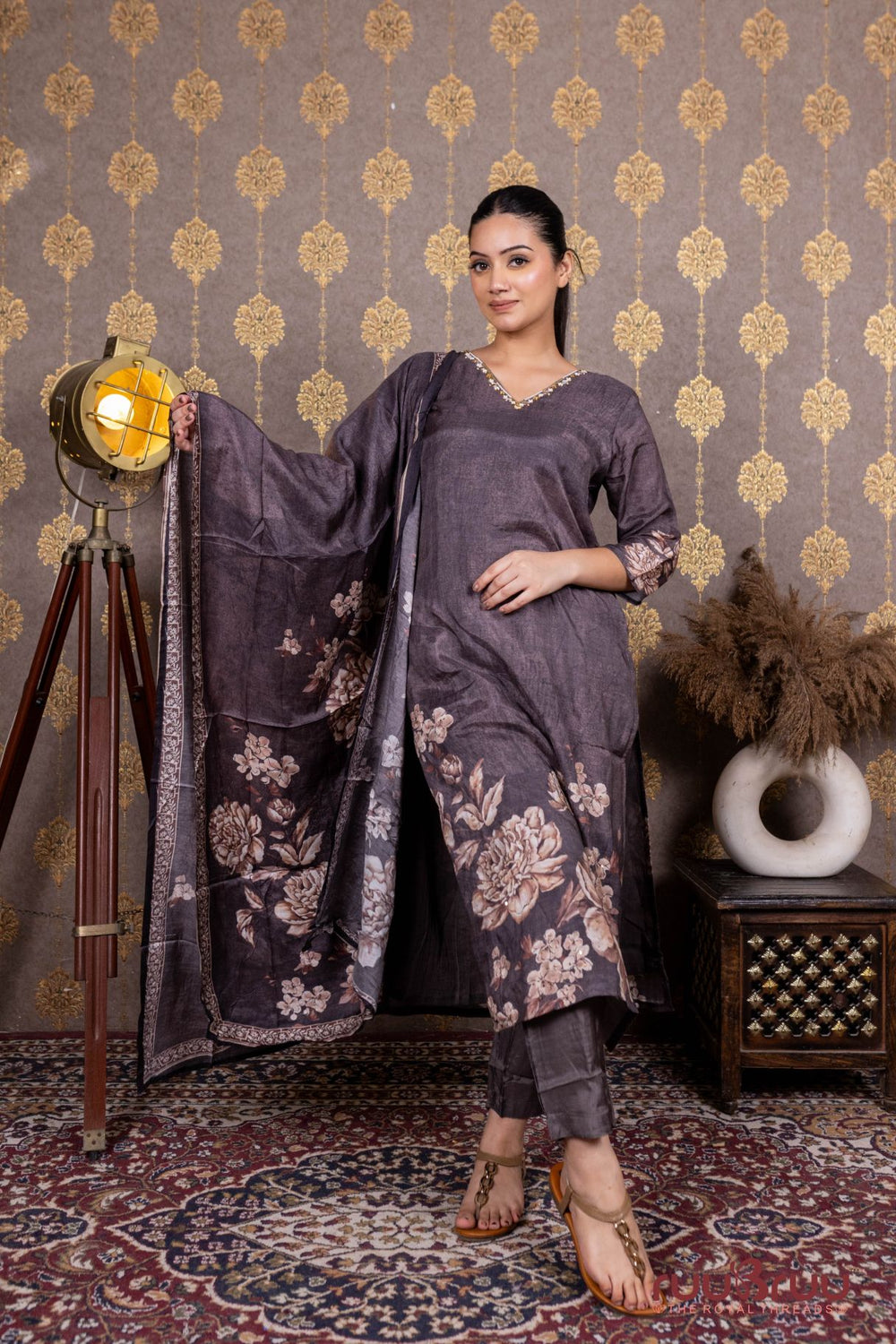 Pure Masleen Ladies Suit with Digital Print.