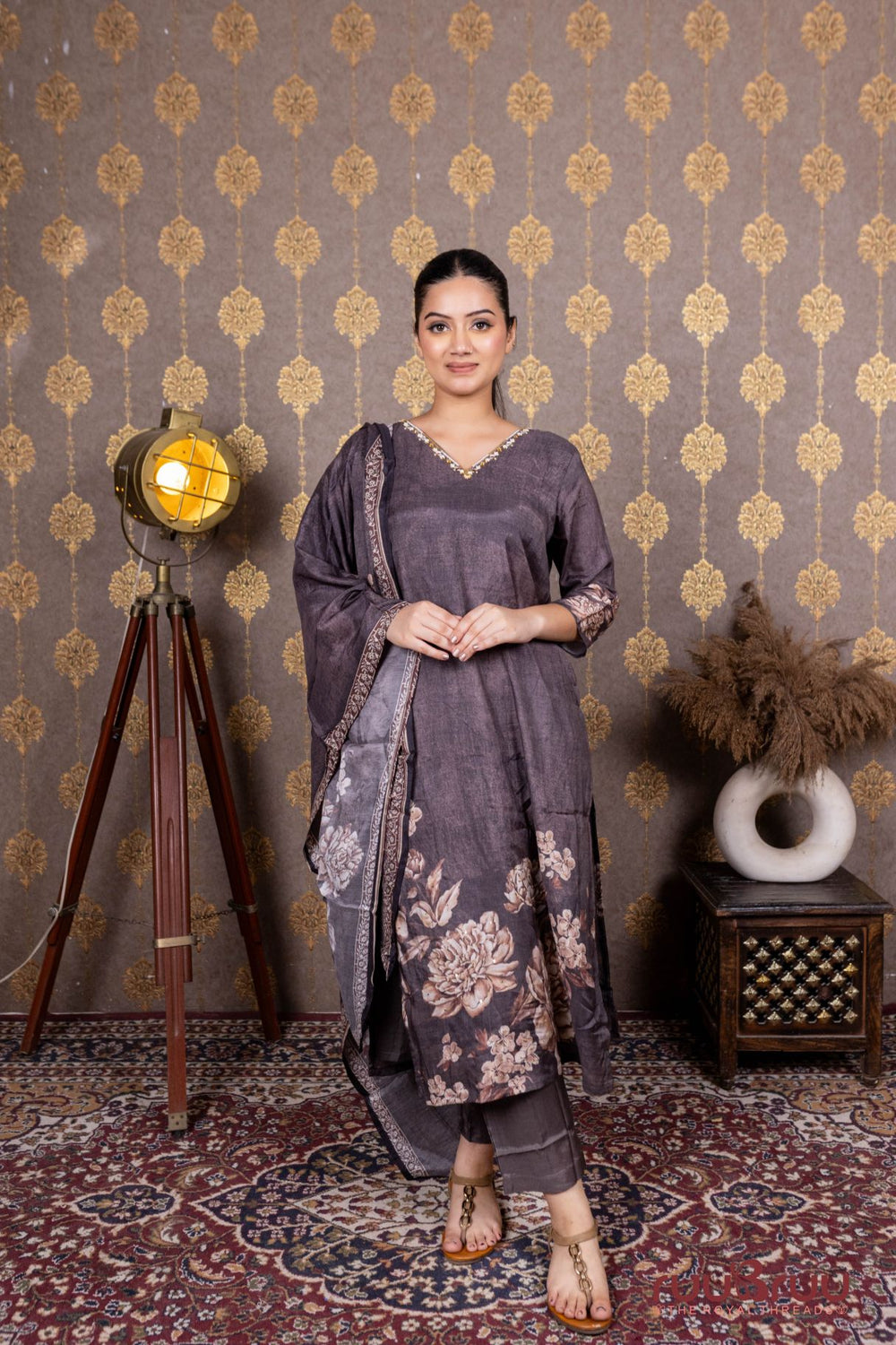 Pure Masleen Ladies Suit with Digital Print.