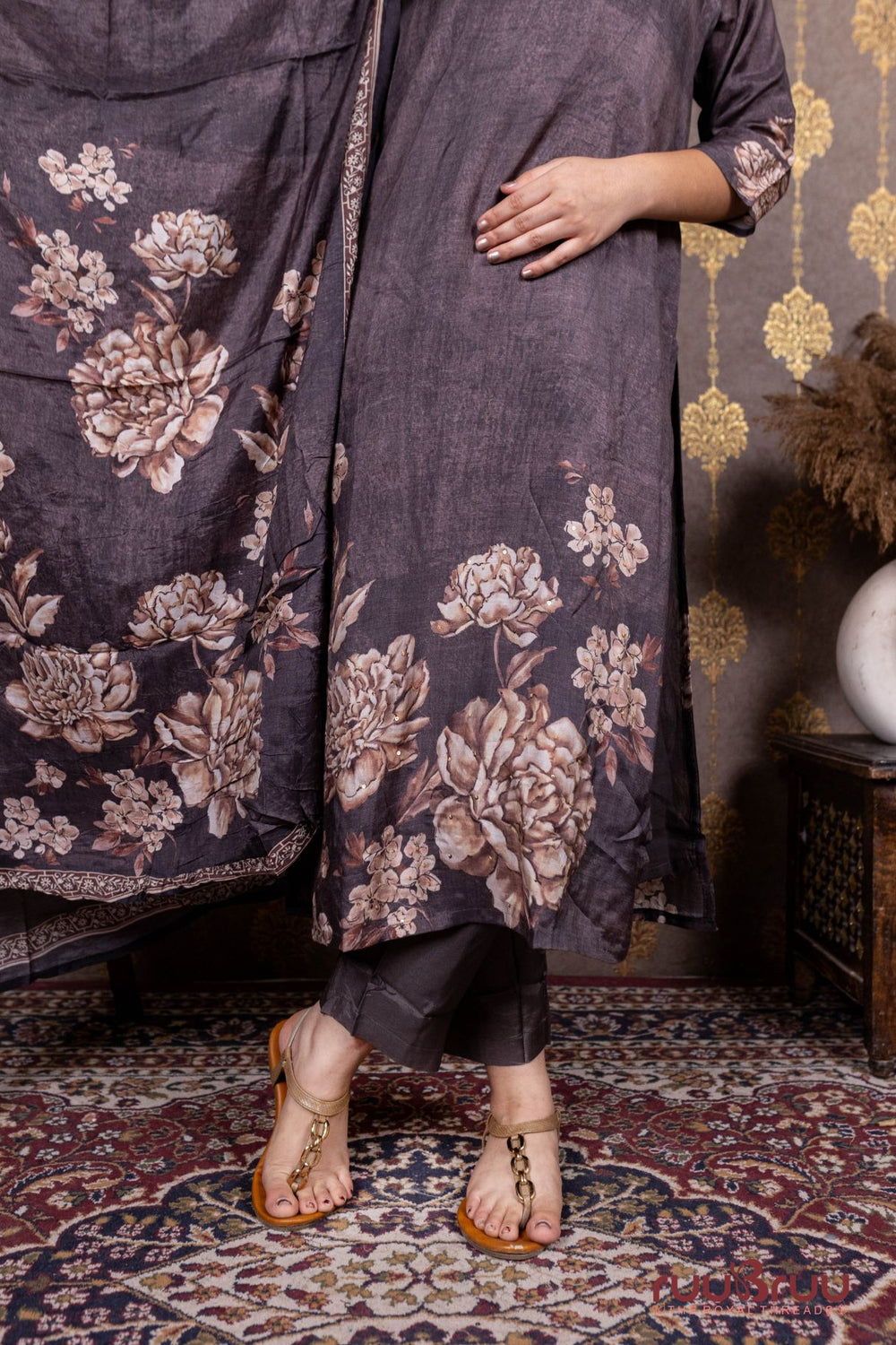 Pure Masleen Ladies Suit with Digital Print.