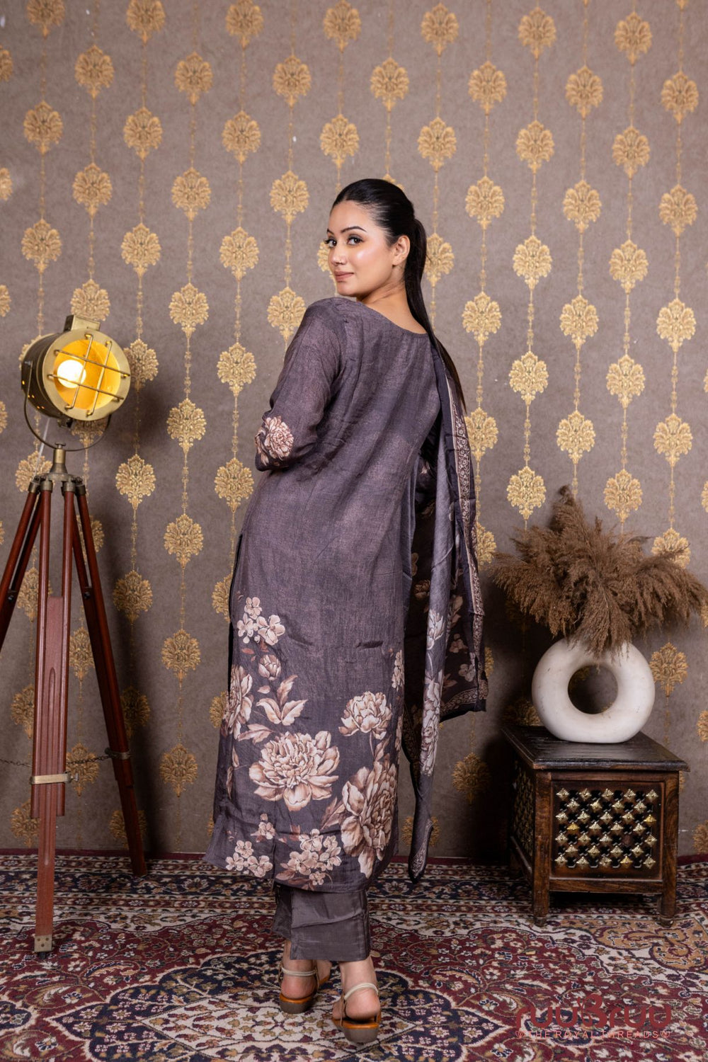 Pure Masleen Ladies Suit with Digital Print.