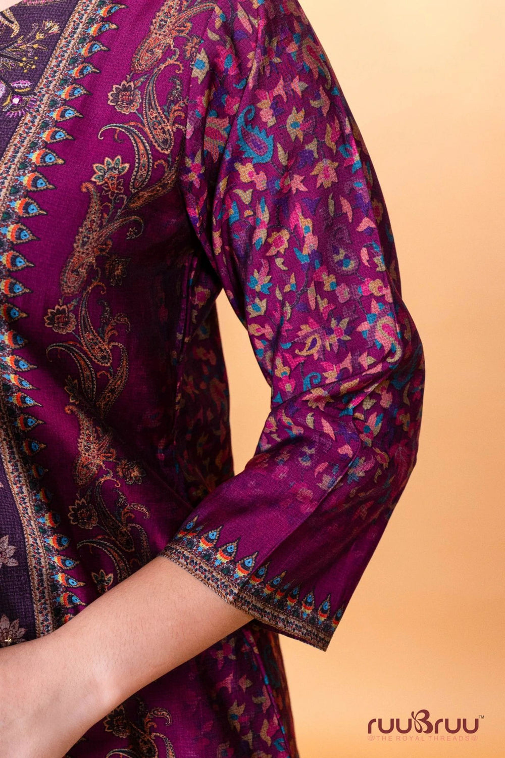 Roman Silk Ladies Suit with Digital Print.