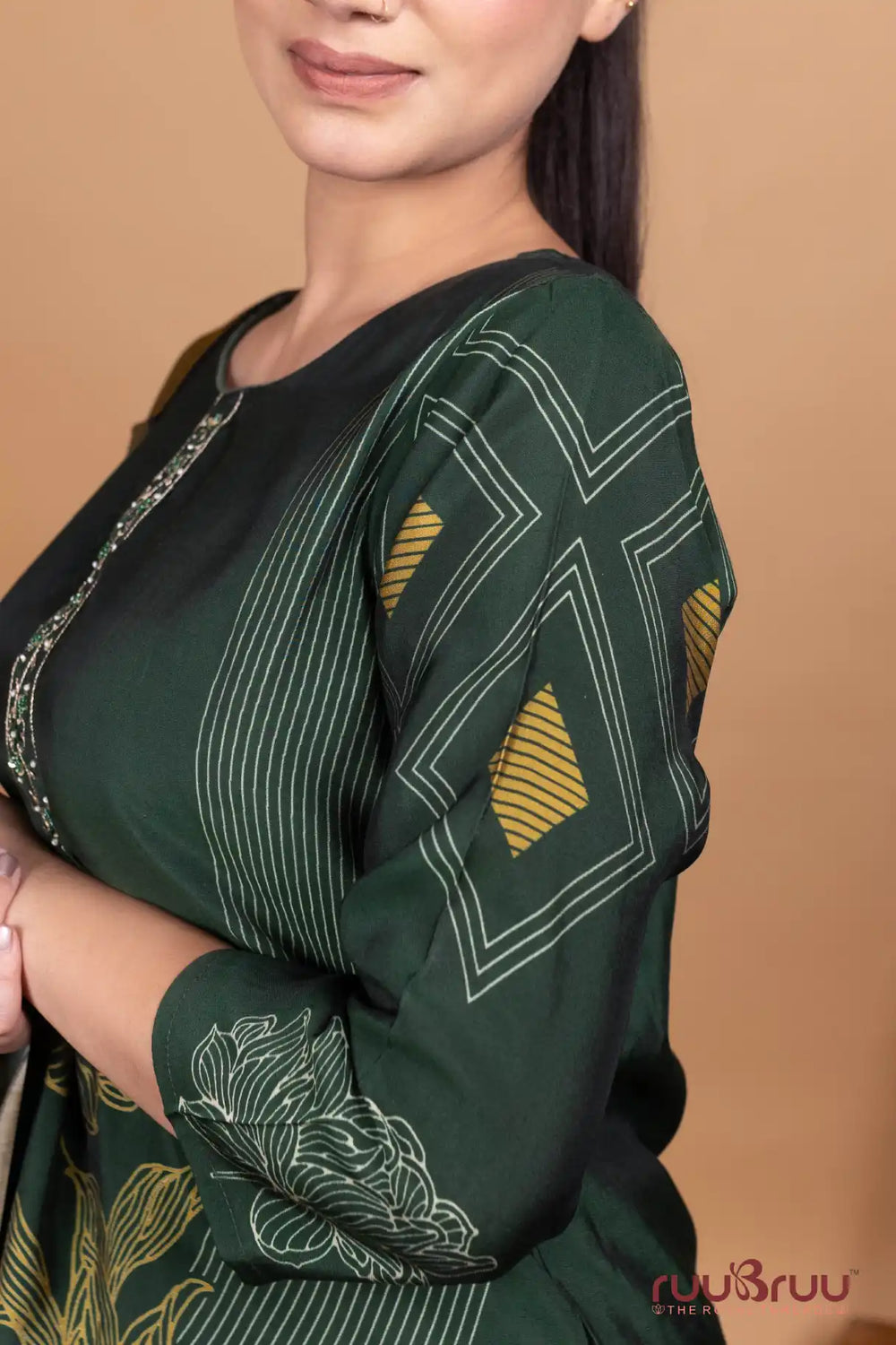 Roman Silk Ladies Suit with Digital Print.