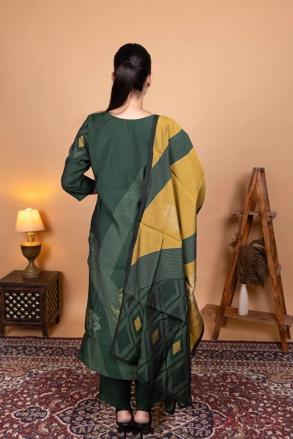 Roman Silk Ladies Suit with Digital Print.