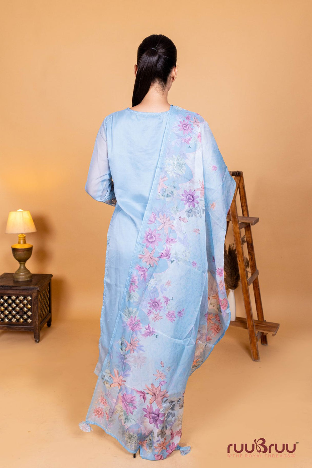 Premium Organza Silk Ladies Suit with Handwork & Embroidery.