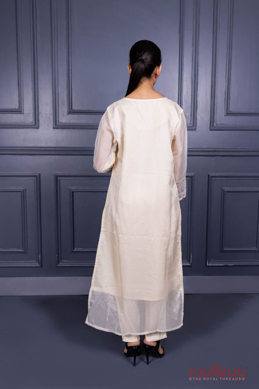 Premium Organza Silk Ladies Suit with Handwork & Embroidery.