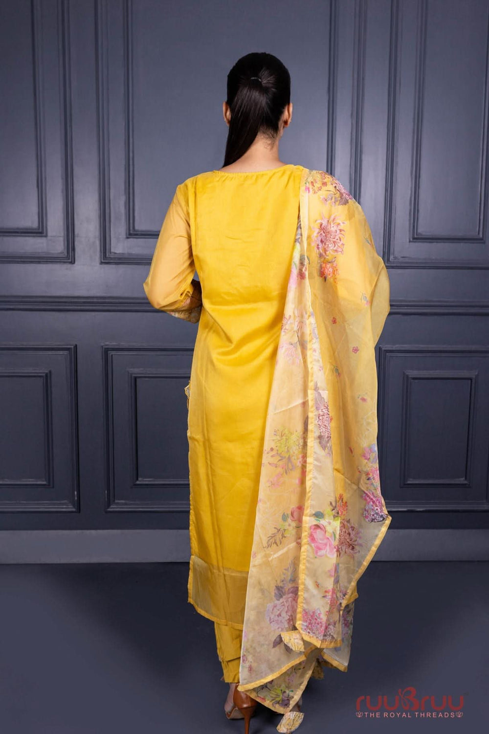 Premium Organza Silk Ladies Suit with Handwork & Embroidery.