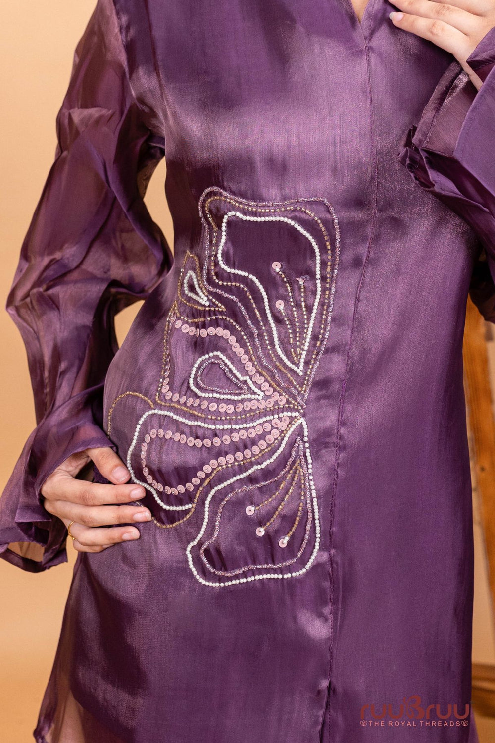 Premium Viscose Silk Cord Set with Designer Culottes-Style Pant