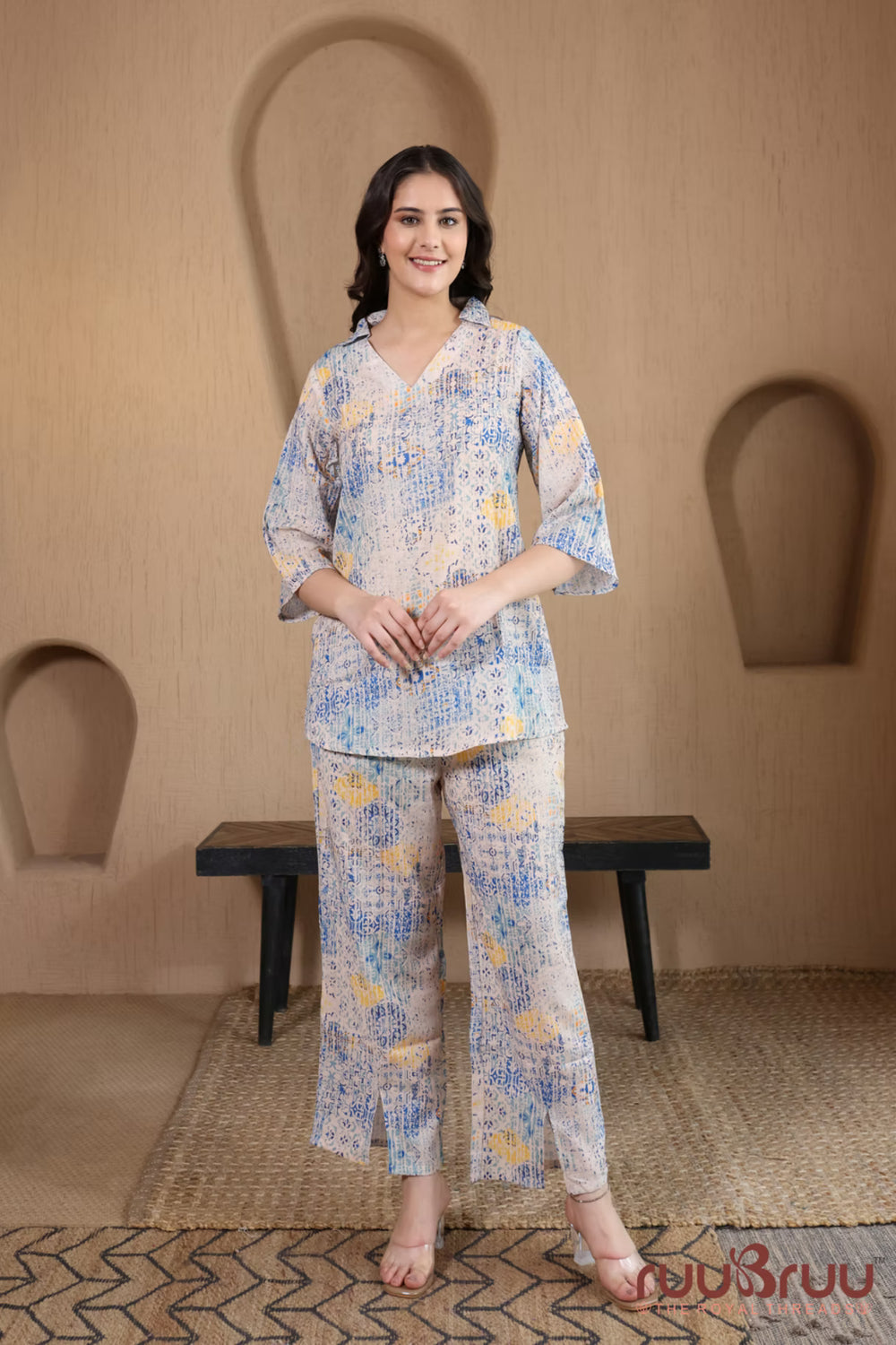 Premium Viscose Rayon Cord Set Multi color.