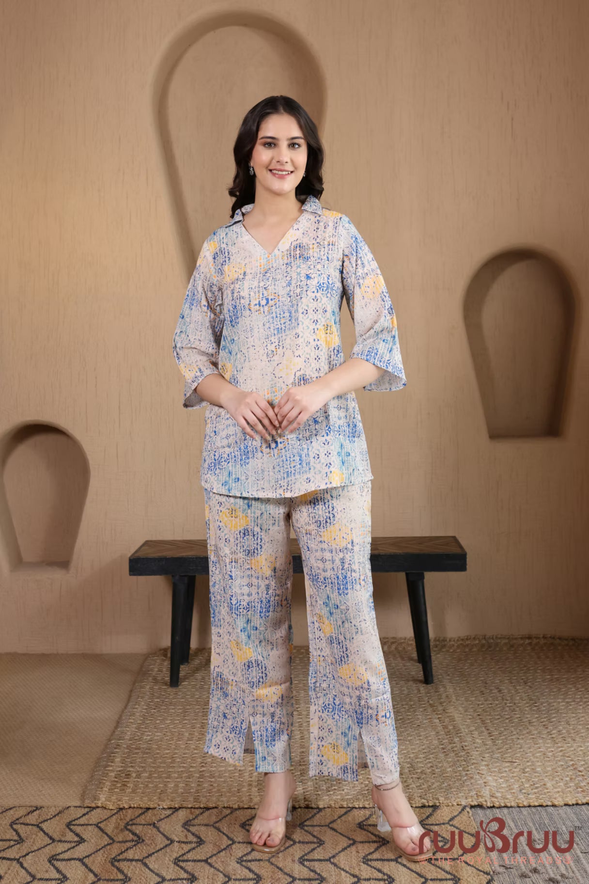 Premium Viscose Rayon Cord Set Multi color.