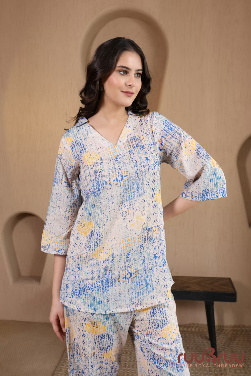 Premium Viscose Rayon Cord Set Multi color.