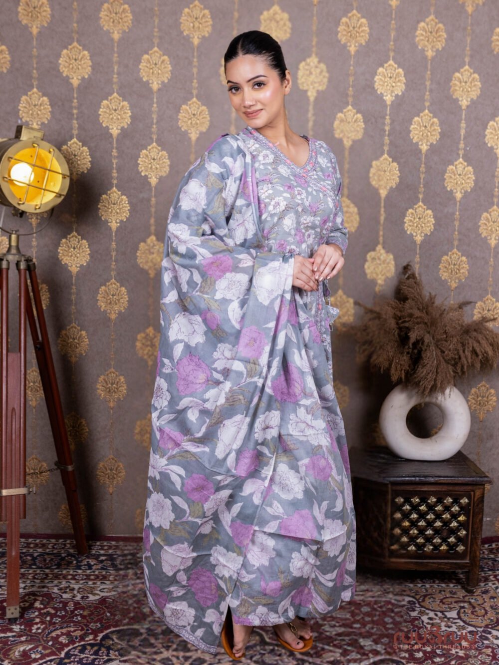 Ang Rakha-Style 60's Cotton Printed Ladies Suit.
